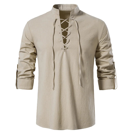 Mens Pirate Shirt Viking Retro Renaissance