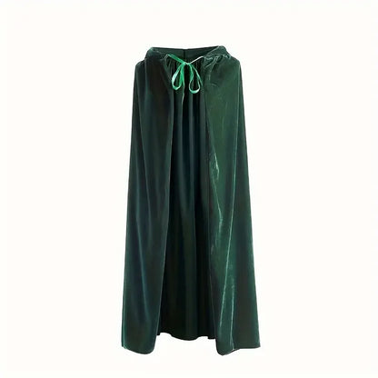 Medieval Black Hooded Cloak Adult Kid Unisex