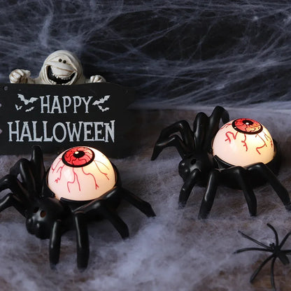 6PCS Halloween Eye Light Spider Back Explosion Eye