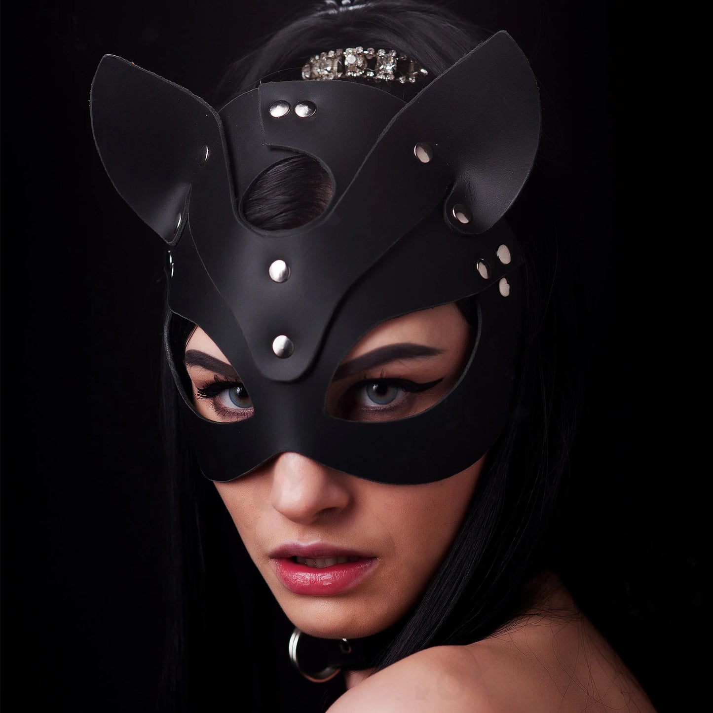 PU Fetish Leather Mask