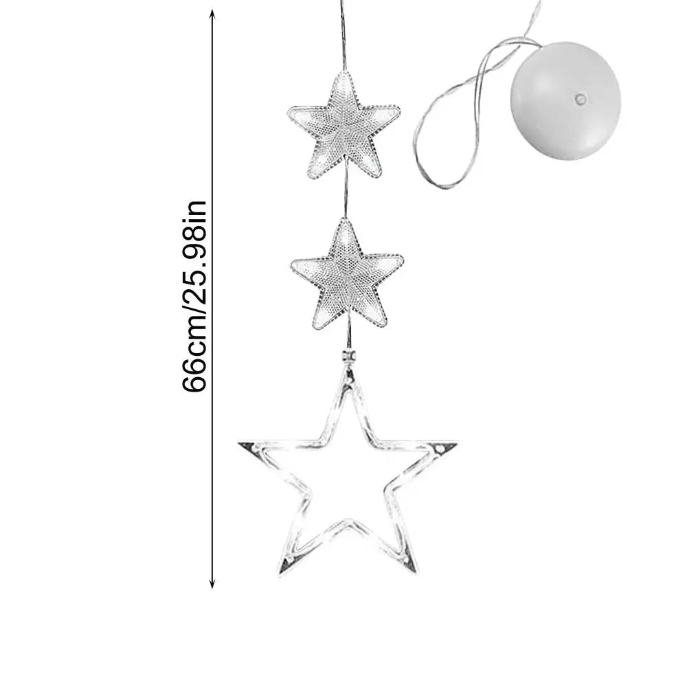 Window Lights Battery Powered Star Christmas Decorations Holiday Decorations