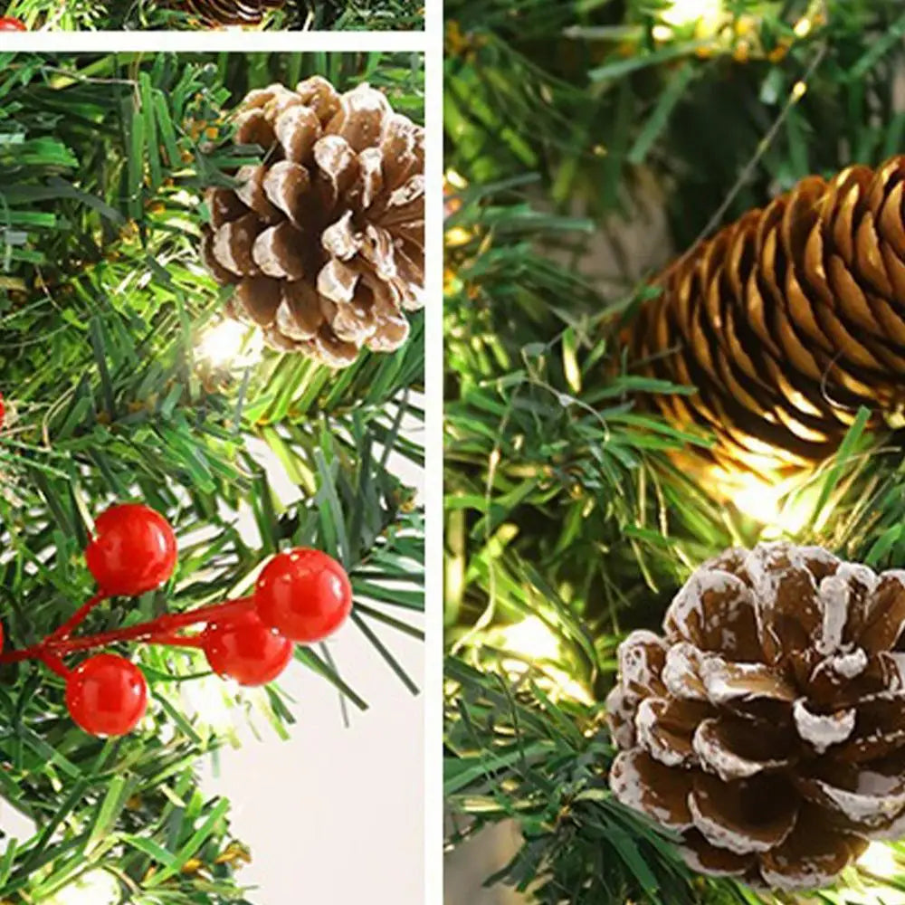 Pine Cone Christmas Wreath - Decorative Wreath for Home & Holiday - 50cm