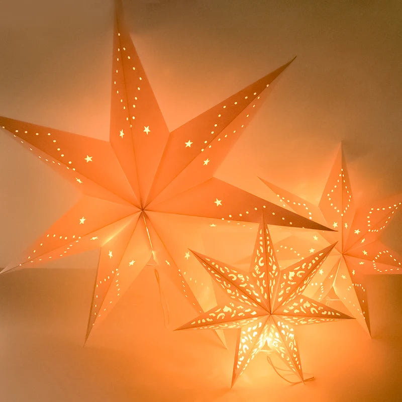 1pc White Hallow Out Star Hanging Decoration