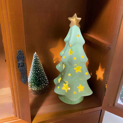 Adorable Ceramic Christmas Tree Figurine