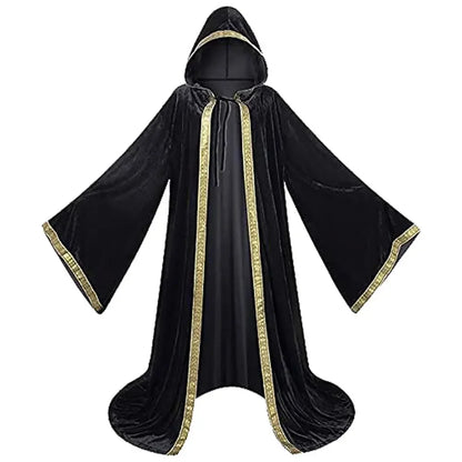 Adult Hooded Death Vampire Wizard Monk Witch Costume
