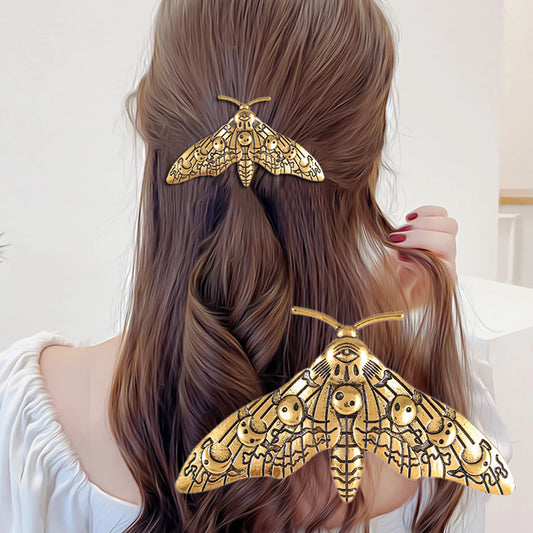 Moth Decor Hair Clip Vintage Gothic Hair Pin