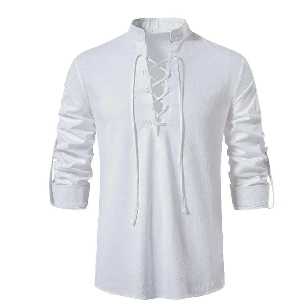 Mens Pirate Shirt Viking Retro Renaissance