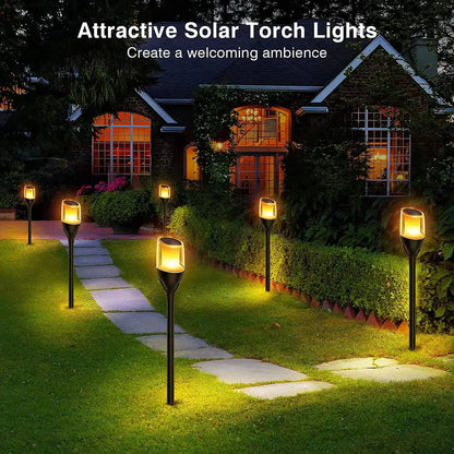 Flickering Flame Solar Torch Lights Garden LED