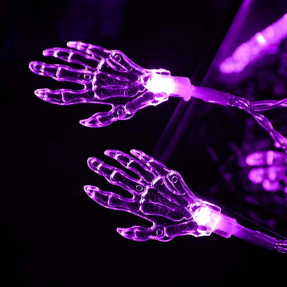 1PC 3M 20LED Halloween Spooky Skeleton Hand
