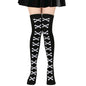 Womens Bone Thigh High Stockings