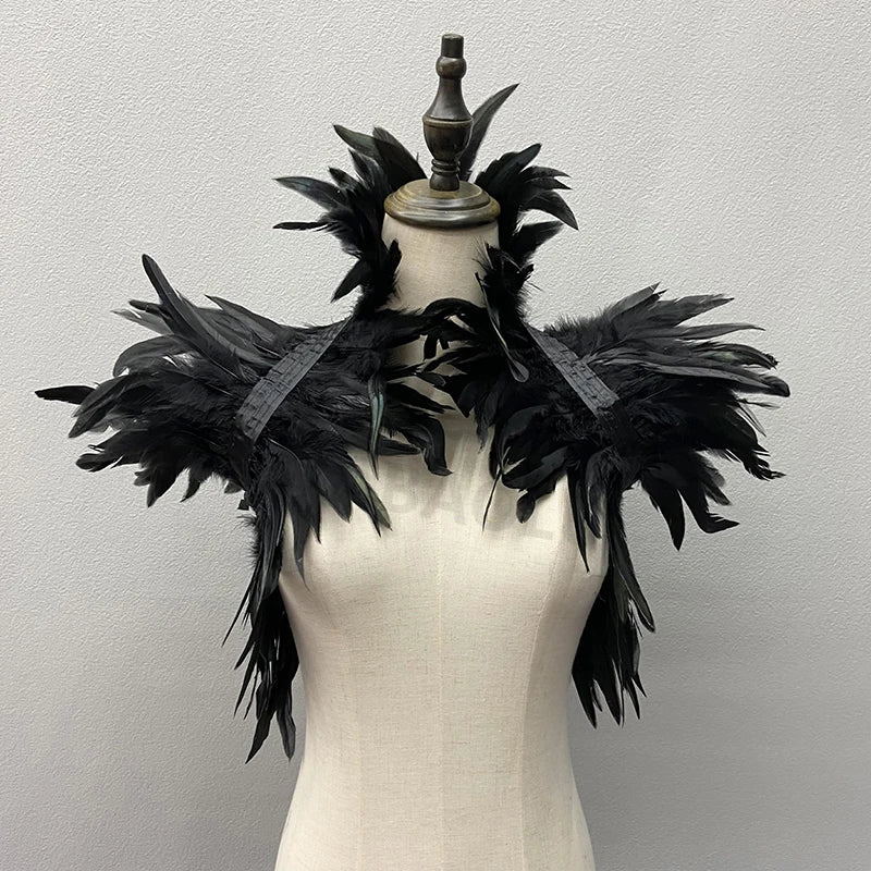 Natural Feather Shrugs Shawl For Women