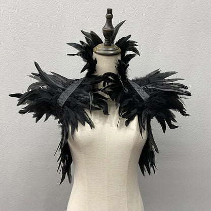 Natural Feather Shrugs Shawl For Women