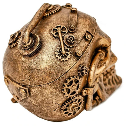 Sci-fi Human  Cranium Figurine Cyborg