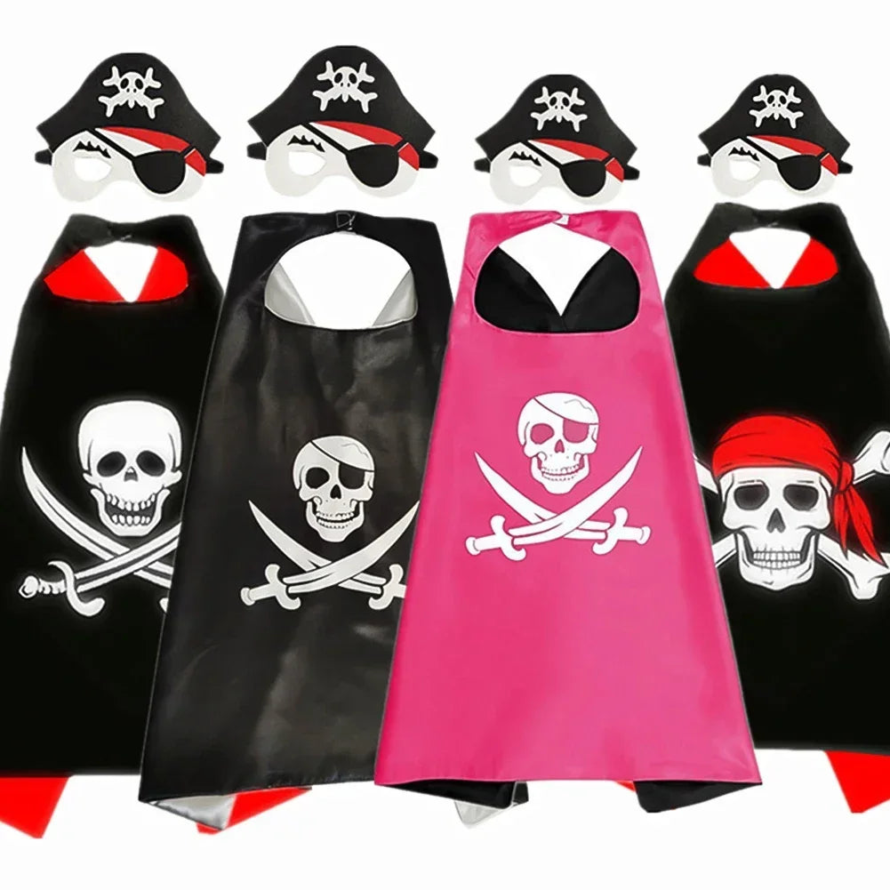 Pirate Cloak with Eye Mask for Children 1set - Festivewarehouse™