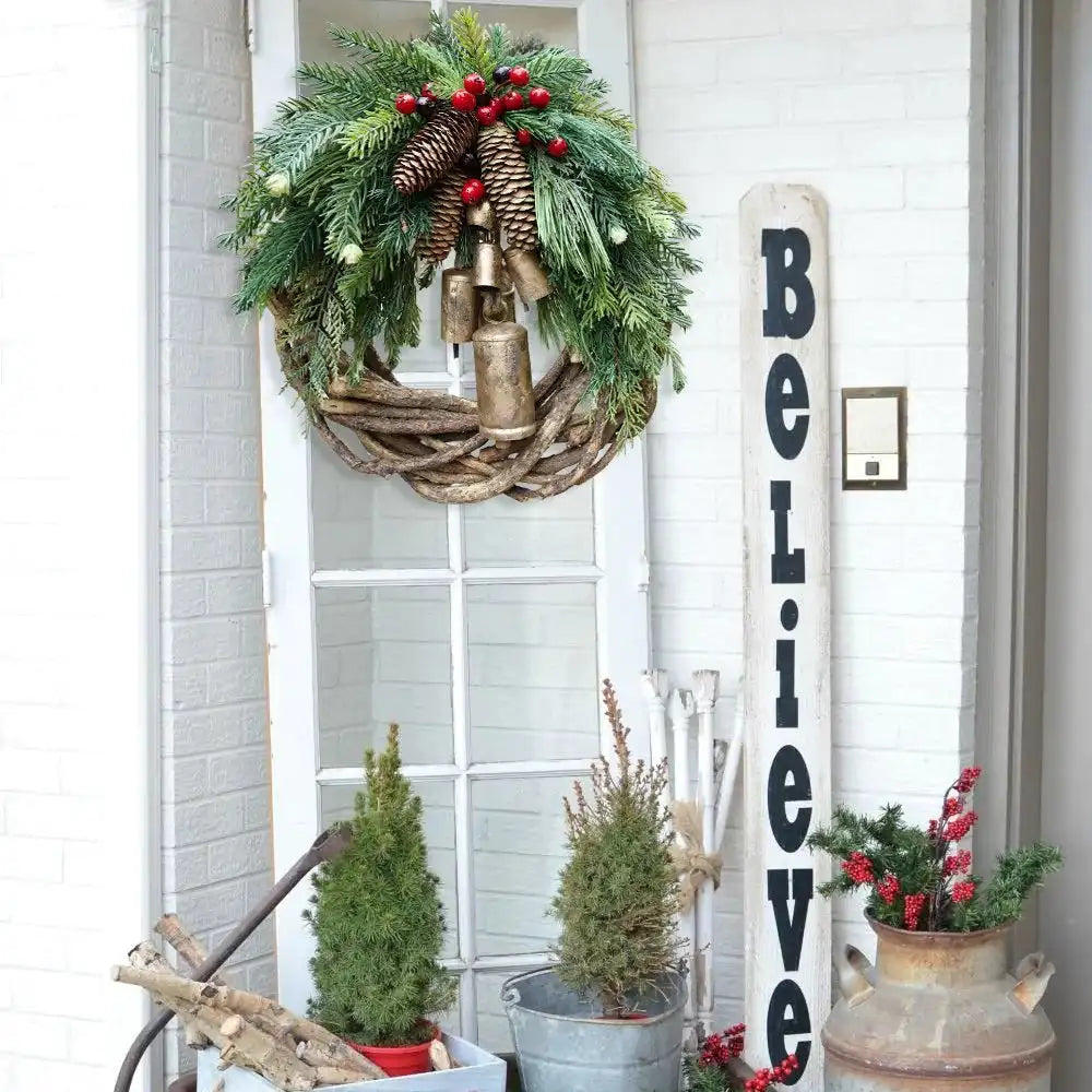 Christmas Wreath Farmhouse Boho Garland