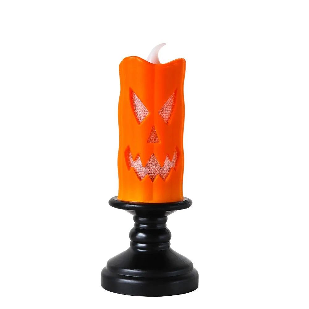 Pumpkin Skull Candle Desk Table