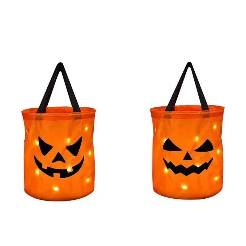 LED Light Halloween Trick Or Treat Bucket