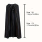 Medieval Black Hooded Cloak Adult Kid Unisex
