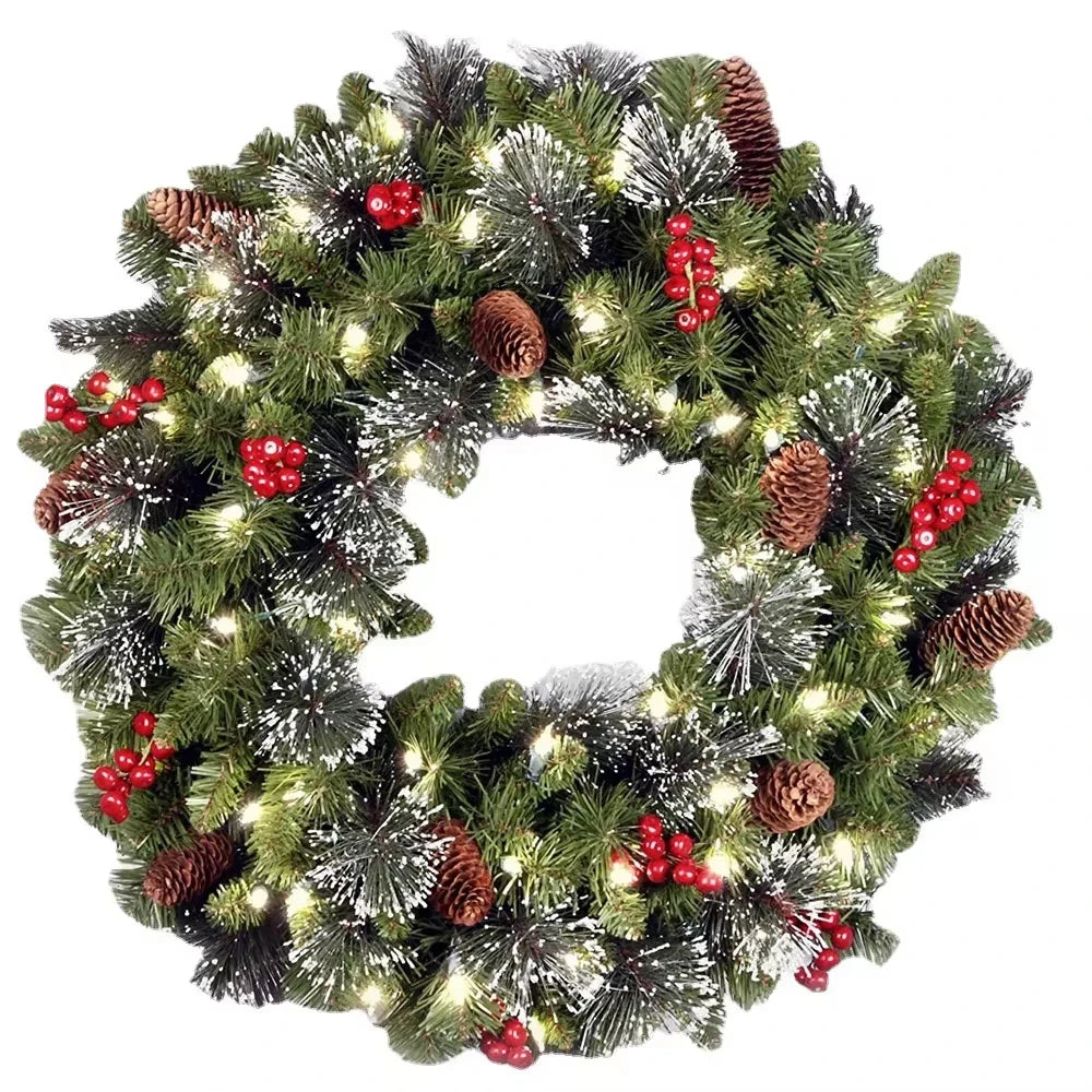 Christmas Decor - Artificial Flowers & Greenery, Gift Decor - Decorative Wreath for Home & Holiday