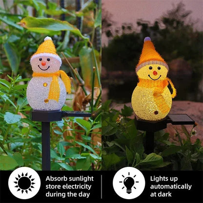 1PC LED Snowman Solar Landscape Light