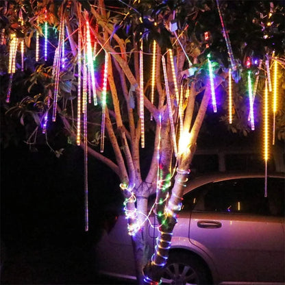 Solar Meteor Shower LED String Lights