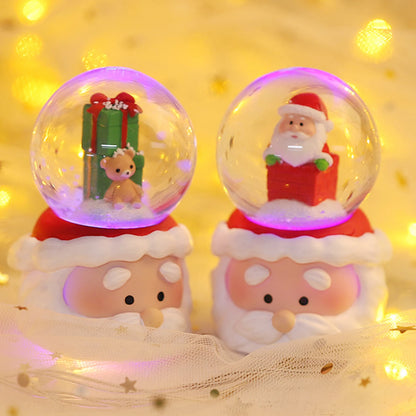 Crystal Ball Lighting Christmas Snow Globe Ornament