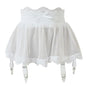 Women High Waist Lace Bandage Sexy Mini Skirt