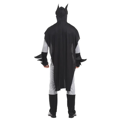 Bat Super Hero Cosplay Costume With Mask and Cloak for Adults