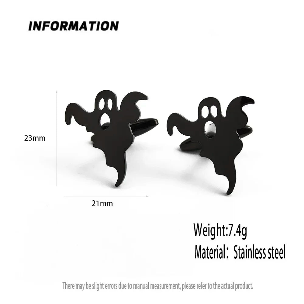 Stainless Steel Ghost Cufflinks for Men