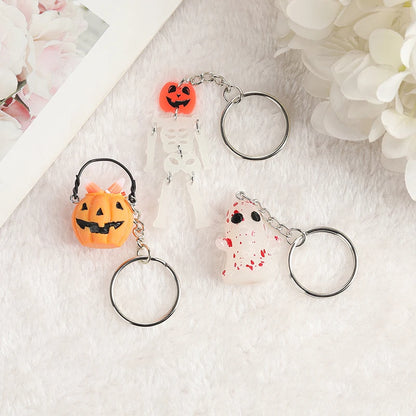 1Pc Halloween Keychain Resin Glow In Dark