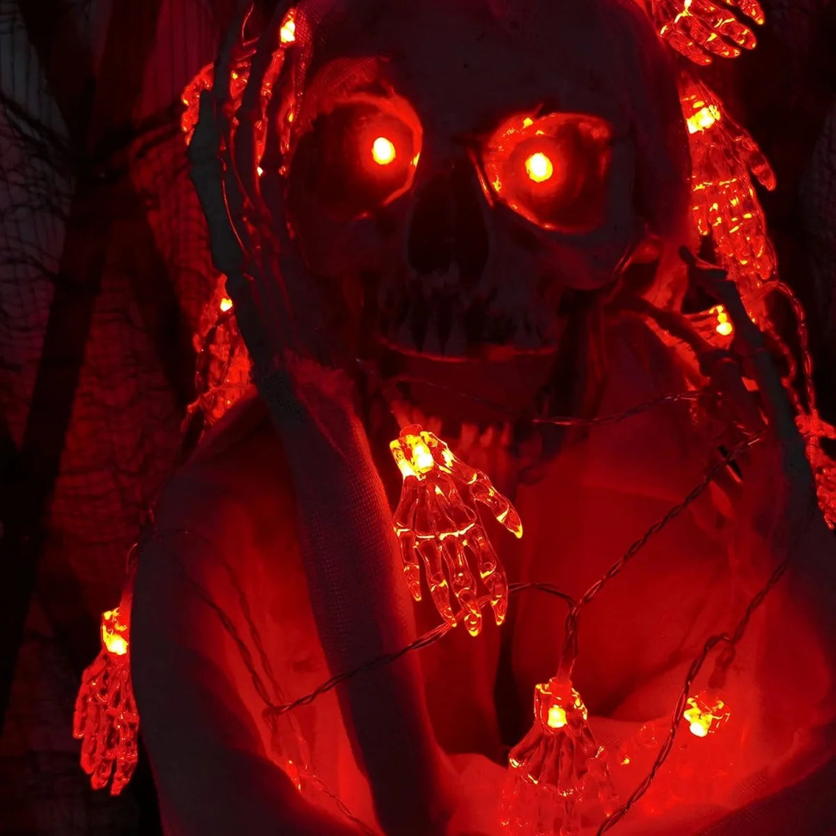 1PC 3M 20LED Halloween Spooky Skeleton Hand