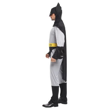 Bat Super Hero Cosplay Costume With Mask and Cloak for Adults