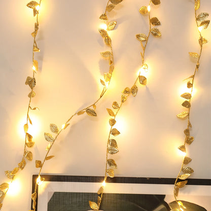 LED Battery Powerd Golden Tiny Leaves Fairy String Light