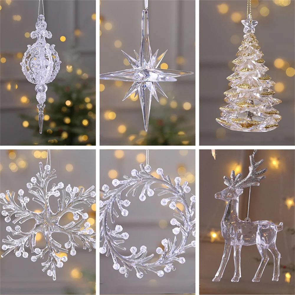 Christmas Crystal Pendants Tree Decoration