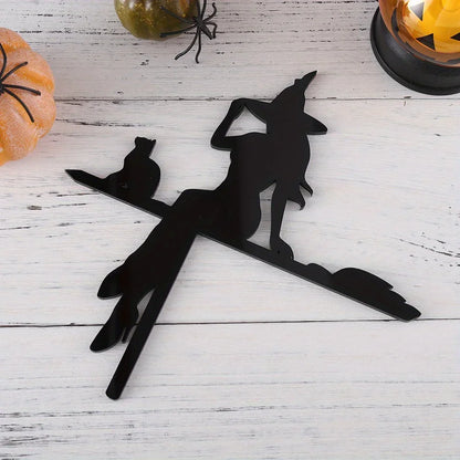 Black Cat Witch Acrylic Corner Sign