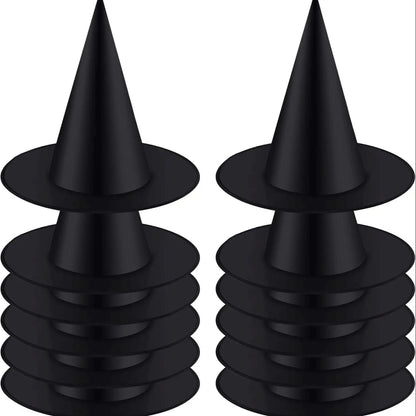 12pcs Halloween Witch Hat Cap