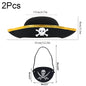 2pcs/set Pirate Hat And Pirate Skull Eye Patches