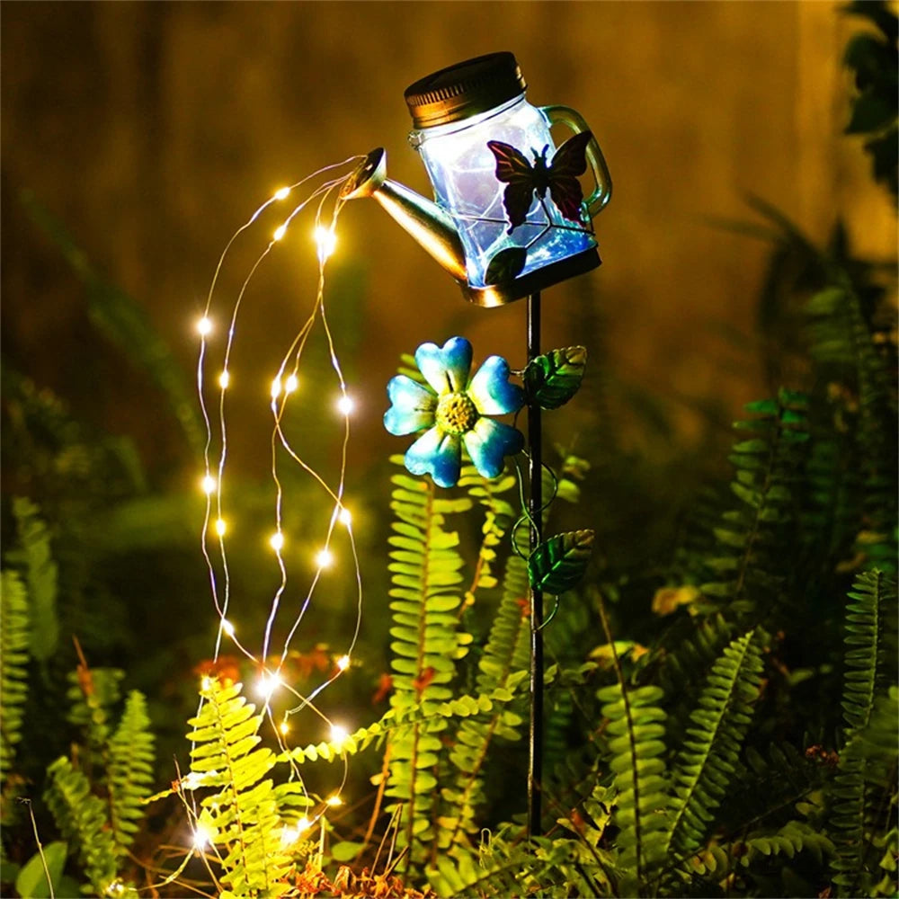 Charming Solar Watering Can LED String Lights