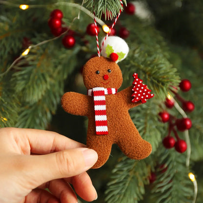 3 PCS Gingerbread Man Doll Christmas Decoration Pendants