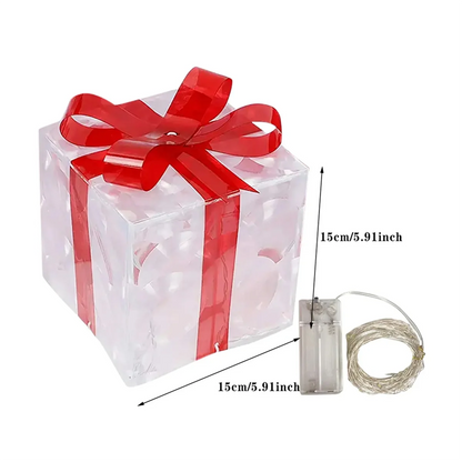 Outdoor Christmas Glowing Gifts Box Decoration