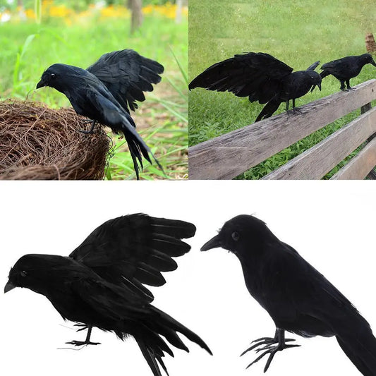 Halloween Decoracion Simulation Black Crow