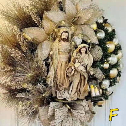 Christmas Decor - Artificial Flowers & Greenery, Gift Decor - Decorative Wreath for Home & Holiday