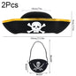2pcs/set Pirate Hat And Pirate Skull Eye Patches