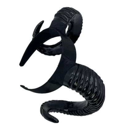 Black Demon Horn Headdress Cosplay Headwear