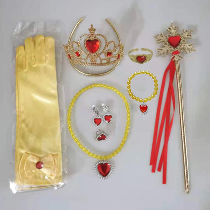 Girls Cosplay Elsa Anna Princess Crown Magic Wand Costume