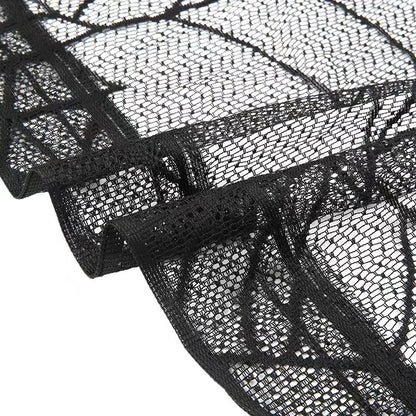 1pc Halloween Lace Curtain Black Bat Spider