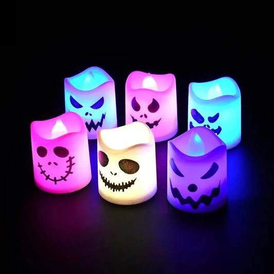 6pcs Halloween Led Ghost Pumpkin