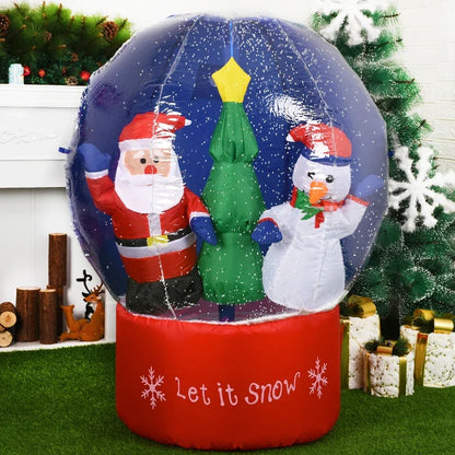 Inflatable Christmas Snow Globe with LED Light