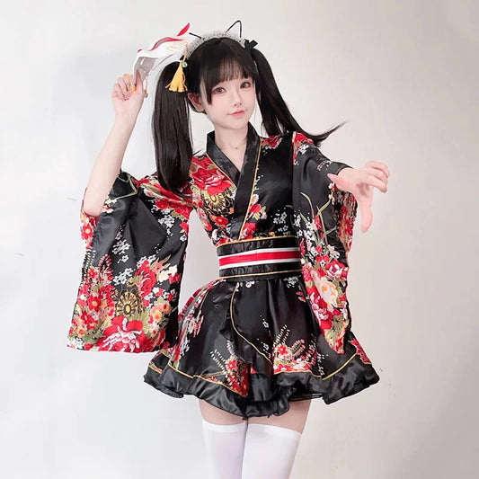 Japanese Modified Kimono Dress For Women