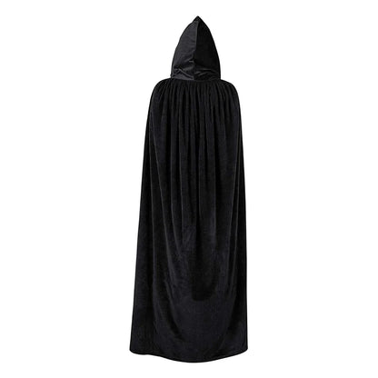 Unisex Black Hooded Cloak Witch